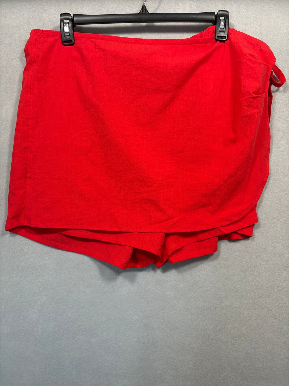Torrid Beach Cotton Tie Skort Adrenaline Rush Red Pull On High Rise 3X 22-24 NWT